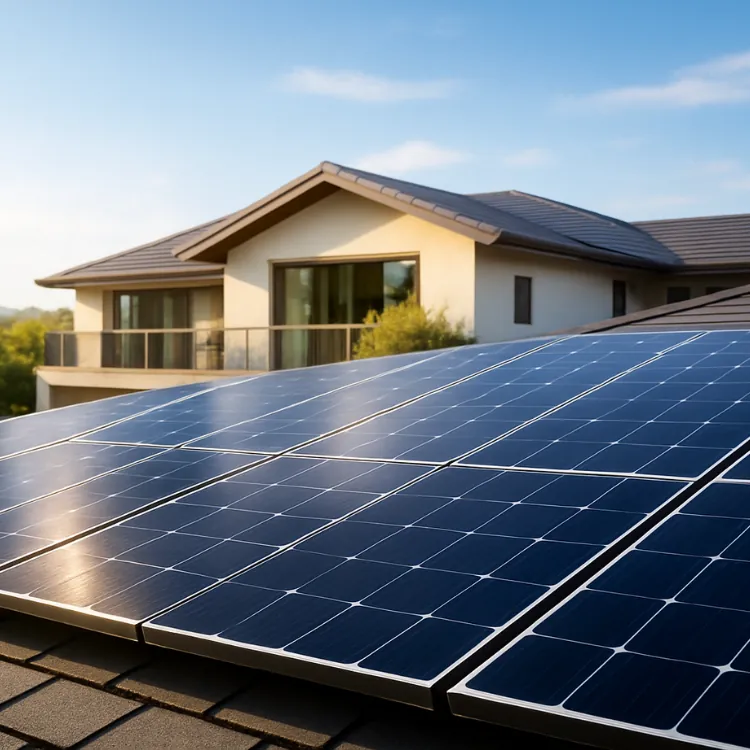 Panouri fotovoltaice montate pe acoperiș de CF Electric în județul Sibiu