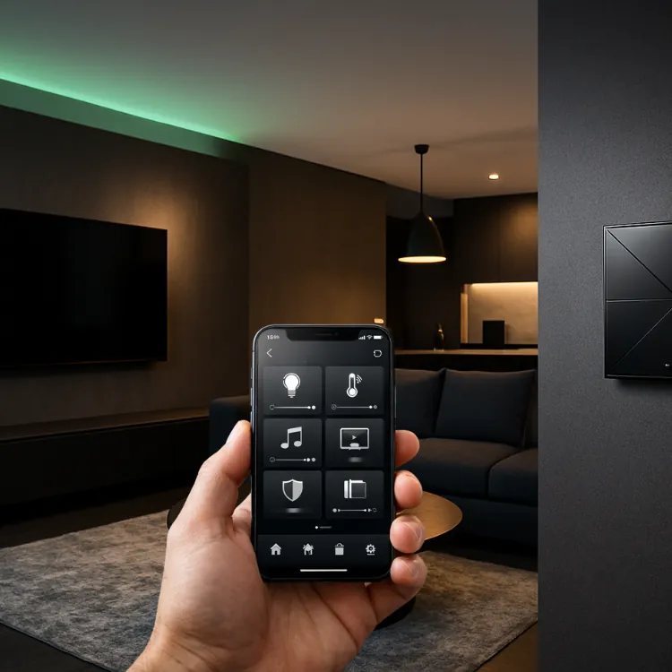 Sistem smart home controlat din aplicație într-o locuință modernă — instalare CF Electric, Sibiu